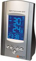 Термометр цифровой электронный RST02707 / IQ707 погодная станция  с радиодатчиком, с синей подсветкой и часами-будильником 