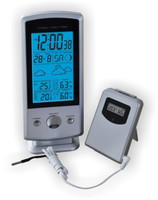 Термометр цифровой электронный ТЕ-1300 «SIGMA» с радиодатчиком для одновременного измерения температуры в доме и на улице, а также влажности в доме и на улице, и указателем погоды и подсветкой 